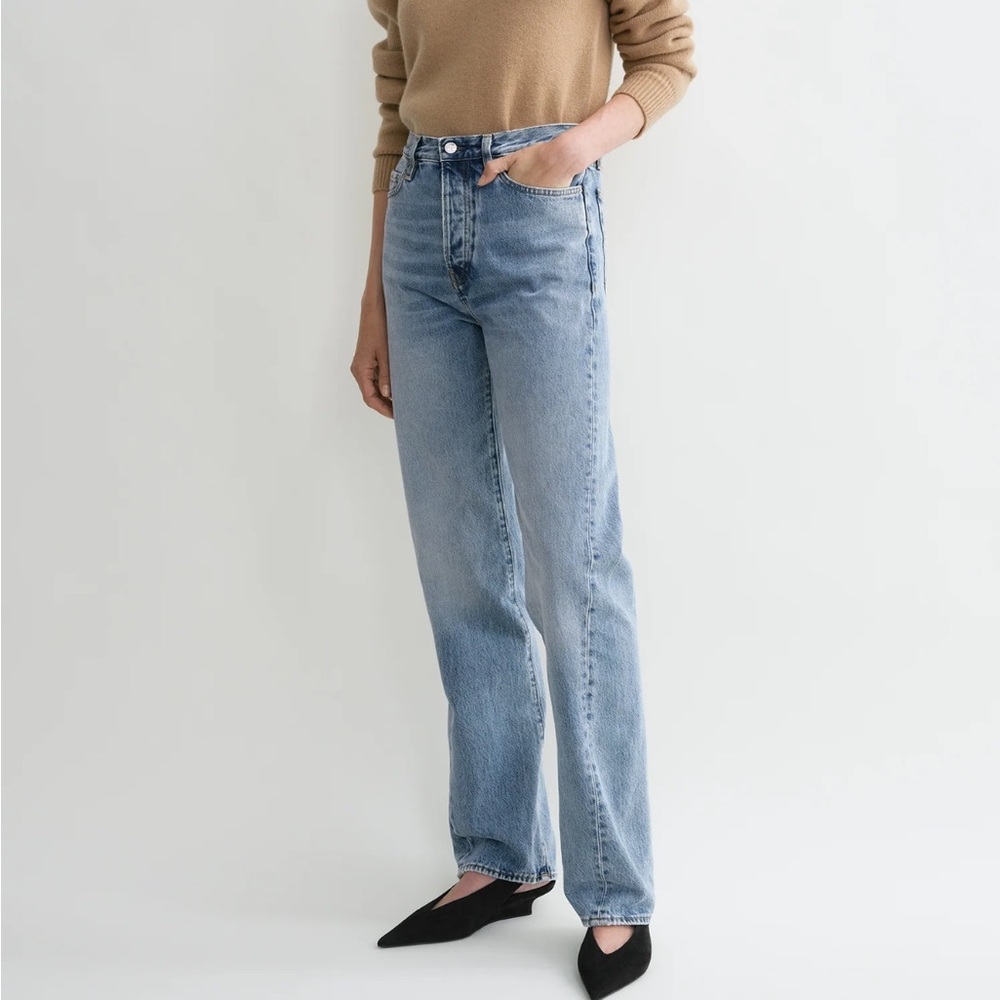 Toteme Twisted Seam Denim Full Length Worn Blue